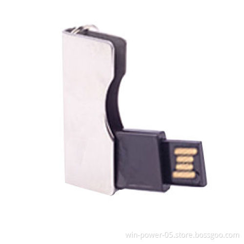 Metal Swivel Rotator USB Flash Drive, 7Mbps Writing Speed, 18Mbps Reading Speed
